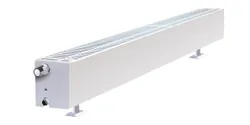 Paneelradiator, Radson Parada plint D 33, HxL=200x600mm, 598W (75/65/20), wit, RAL9016, aansluiting rechts